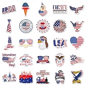  150 kreative Aufkleber zum amerikanischen Unabhängigkeitstag mit Cartoon-Motiven, Handbücher, Autos, Notizbücher, Wasserbecher, Dekorationen und wasserfeste Materialien