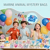 Недорогие Подарки-Миниатюрный набор светящихся в темноте фигурок морских животных из смолы, набор из 50/100/200 штук в пакетиках-сюрпризах, крошечные морские животные, рыбки, черепахи, дельфины, морские звезды и многое другое, для рукоделия, сказочного сада, домашнего деко