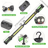 ieftine Lanterne-Lampă de lucru pentru mecanic, LED 2400lm, reîncărcabilă 4400mah, magnetică, lanternă de lucru sub capotă cu cârlige pentru reparații/inspecții/garaj/atelier/urgență auto