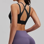 levne Sportovní podprsenky-Dámské Orta Destek Vyztužený nátělník Běžecká podprsenka Štíhlý Podprsenka nahoře S vycpávkou Tělocvična Cvičení Běh Lehká váha Elastický Prodyšné Černá Modrá Fialová Jednobarevné