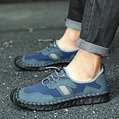 cheap Casual Lace-Up Shoes-Men's Faux Leather Green Outdoor Water Shoes, Breathable Quick-Dry Sports Footwear for Hiking, Beach and Summer Adventures