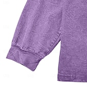 voordelige Casual Henley-T-shirt-Voor heren T-shirt Henley-shirt Overhemd van 100% katoen met zure wassing Lange mouw Effen Effen kleur Vintage Streetwear Casual Kledingstuk geverfd Bleek Puur Opstaand Henley Casual Huis Straat