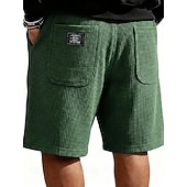 abordables Shorts décontractés-Homme Gauffré Shorts d'été Shorts de plage Cordon de serrage Taille Élastique Jambe Droite Uni Confort Doux Longueur Genou Quotidien Plage Mode Chic &amp; Moderne bleu marine Non Elastique