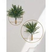 お買い得  人工植物と緑-人工シダの緑の束8個、人工ボストンシダの葉の茂み、花瓶アレンジメント用の7枝の人工植物、リビングルームバルコニーの森のスタイルの装飾