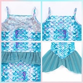  sereia Princesa sereia Vestidos Fantasia de festa temática Fantasias for Para Meninas Crianças Carnaval Baile de Máscaras Festa Feriado