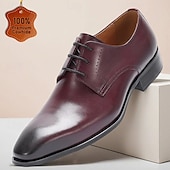 tanie Klasyczne Buty Eleganckie-męskie skórzane buty wizytowe, eleganckie i wypolerowane na wesela i do biura