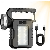 olcso Elemlámpák-újratölthető zseblámpa, ultra fényes LED-es zseblámpa, napelemes LED-es zseblámpa, nagy lumenű, szuper fényes kiegészítők, kézi zseblámpa kültéri használatra, túlélésre és otthoni biztonságra