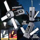 levne Camping Lights &amp;amp; Lucerny-Skládací LED kempingová světla dobíjecí, LED kempingová lucerna se 6 režimy osvětlení, přenosná svítilna, multifunkční stanová světla pro kempování, turistiku, rybaření, nouzové situace