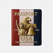  κάτοχος διαβατηρίου για την 250ή επέτειο των Ηνωμένων Πολιτειών, κάτοχος διαβατηρίου για το ιδρυτικό πνεύμα, αναμνηστική έκδοση για τα 250 χρόνια, πορτοφόλι διαβατηρίου ταξιδιού, κλείδωμα RFID,