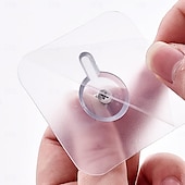 رخيصةأون خطاف-خطافات لاصقة بدون حفر، 20 قطعة من علاقات الصور بدون مسامير، خطافات جدارية لاصقة للتعليق، خطافات لولبية للتثبيت على الحائط، للتعليق على الحائط بدون مسامير للمطبخ والحمام والمنزل