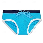 economico Costumi da bagno &amp; Pantaloni da surf-Per uomo Costume da bagno Costume da Bagno Slip mare Tinta unita Coulisse Asciugatura Rapida Elastico Traspirante Pantaloni Surf Sport Acquatici Nuoto Estate