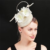 economico Fascinatori &amp; Cappelli-Derby Copricapo Cappello Fascinator affascinante Gentildonna Floreale Piuma Costume Per donna Mascherata Tè Ascot Festival delle corse di cavalli Adulti Copricapo