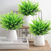 levne Umělé rostliny a zeleň-6 svazků umělých rostlin cykas, UV odolný umělý venkovní zeleň, celoroční umělá rostlina pro domov, terasu, zahradní dekoraci