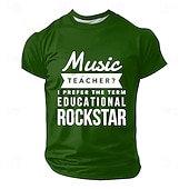  insegnante di musica maschile preferisco il termine educativo umoristico sarcastico divertente regalo di apprezzamento scolastico maglietta maglietta vestibilità regolare abbigliamento casual