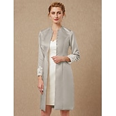 رخيصةأون يلف الأم-كم طويل معاطف / جواكيت دانتيل / ساتان زفاف / حفل / مساء مشد نسائي مع دانتيل / زينة / زر