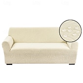 abordables Housse de canapé-Housse de canapé imperméable en jacquard de luxe, extensible et intégrale, avec élastique, anti-griffures de chat et anti-poussière.