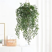 billiga Konstgjorda växter och grönska-6 st konstgjorda hängande mandalaväxter falska murgröna, plastgrönt mandala-ranka för inomhus- och utomhusdekor, vägg-, korg- och takdekoration