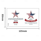  30 ark midlertidige tatoveringer med 4. juli-motiv for barn og voksne, patriotiske tatoveringsklistremerker med USA-flagg til uavhengighetsdagens dekorasjoner og festgaver, vanntett kroppskunst med