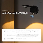 Χαμηλού Κόστους Puck Lights-Επαναφορτιζόμενη λάμπα τοίχου usb LED με προβολέα ανθρώπινου σώματος, έξυπνη ρύθμιση φωτεινότητας, τηλεχειριστήριο αφής, ασύρματο φωτιστικό κομοδίνου rgb για διάδρομο υπνοδωματίου και φωτισμό έργων