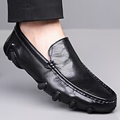 preiswerte Freizeit-Loafer-Schwarze Herren-Anzugschuhe, elegantes Design mit glatter Oberfläche, perfekt für Business-Anzüge und Abendveranstaltungen