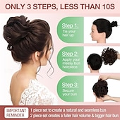 رخيصةأون الشعر المعقوص-قطعتان من وصلات الشعر على شكل كعكة فوضوية، كبيرة ومموجة ومجعدة، مطاطية، على شكل كعكة، كثيفة ورقيقة، على شكل كعكة دونات، وصلات شعر مرفوعة، أشقر رمادي ممزوج بأشقر فاتح