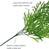 levne Umělé rostliny a zeleň-Sada 4 umělých závěsných rostlin z kapradiny staghorn, umělá kapradina, zeleň tropické džungle, listy révy vinné, na dekoraci na zeď, na svatbu, do zahrady, do domu, na venkovní dekoraci