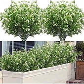 billiga Artificiell Blomma-20 buntar konstgjorda utomhusväxter &amp;blommor, babyns andetag &amp;konstgjorda utomhusväxter av bär, konstgjorda buskar för utomhusbruk, blomsterarrangemang i plast