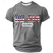  4 luglio 2026 250° Giorno della Memoria Maglietta a Manica Corta con Stampa 3D Patriot Veterano da Uomo