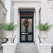 お買い得  人工植物と緑-人工ヤシの葉 14/42 個、20.4 インチの屋外用フェイクヤシの葉、グリーン、トロピカルスタイル、家の装飾、結婚式、誕生日パーティーに最適。