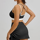 abordables Soutien-Gorges de Sport-Femmes Soutien Moyen Débardeur Rembourré Brassières et Soutiens-gorge/Sport Mince ​Brassière Soutien-Gorge Rembourré Salle de sport Exercice Course Léger Élastique Respirant Noir Jaune Violet Couleur