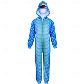 economico Costumi per ragazzi-Fiaba Detective degli animali Fantasia animale Serpente Pigiami Pigiama Costume per festa a tema Cosplay for Ragazzi Bambini Adulti Carnevale Festa / Sera