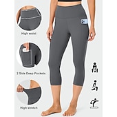 preiswerte Einfarbige Leggings-Damen Leggings Urlaub Mode Streetwear Wadenlang Hohe Taille Einfach Elastischer Bund Bequem Komfort Weich Hohe Elastizität Innen Yoga Dunkelgrau Wein Marinenblau Schwarz Frühling Herbst Lässiger