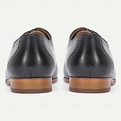 preiswerte Klassische Anzugschuhe-Schwarze Herren-Anzugschuhe aus echtem Leder, klassische Hochzeitsschuhe für den Bräutigam und festliche Anlässe