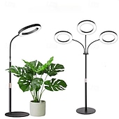 billige Plantevekstlamper-6-tommers LED-plantelys, dimbart supplementlys for innendørs bruk, justerbar høyde og teleskopisk, for saftig og grønn plantevekst, gulvlampe, vekstlampe