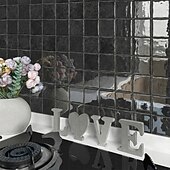 abordables Pegatinas de pared-Paquete de 10 paneles decorativos de pared 3D, azulejos de vinilo vintage de epoxi para salpicadero de cocina, adhesivos autoadhesivos despegables, aptos para cocinas, baños, lavanderías y vehículos