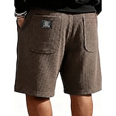 abordables Shorts décontractés-Homme Gauffré Shorts d'été Shorts de plage Cordon de serrage Taille Élastique Jambe Droite Uni Confort Doux Longueur Genou Quotidien Plage Mode Chic &amp; Moderne bleu marine Non Elastique