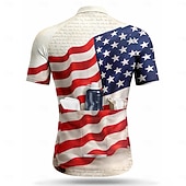 voordelige Heren shirts-Amerika's 250e verjaardag Independence Day Amerikaanse nationale feestdag Voor heren Wielrenshirt Amerikaanse Amerikaanse vlag Vlag / Nationale vlag Korte mouw Fietsen Shirt Kleding Bovenlichaam met