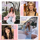 ieftine Breton-Acoperiș de păr 360° 3D pentru femei cu coroană subțire, păr ondulat și creț, lungime de 50 cm, breton cu clipsuri, maro închis, castaniu amestecat, 50 cm, breton franțuzesc