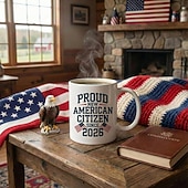 preiswerte Becher &amp; Tassen-Geschenkidee zur Einbürgerung in den USA 2026: Tasse für frischgebackene US-Bürger, Erinnerungsstück zur Einbürgerung, USA-Flaggen-Design, Glückwunschgeschenk für stolze US-Bürger