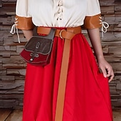 baratos Acessórios e mais-Medieval Renascentista Cinto bolsa de cinto Guerreiro Viking Fantasia Mulheres Celta Viking Dia Das Bruxas Carnaval Espetáculo LARP Ren Faire Adulto Cinto Bolsa