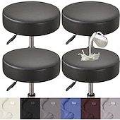  4 coprisgabelli da bar elasticizzati e impermeabili in PU, coprisgabelli rotondi in pelle con elastico.