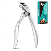 economico Cura Personale &amp; Salute-tagliaunghie curvo in acciaio inossidabile, tagliaunghie anti-schizzi a mascella larga, tagliaunghie ergonomico per impieghi gravosi per unghie incarnite &amp;unghie spesse, strumento portatile per la