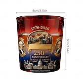 economico 250° Anniversario degli Stati Uniti-Bicchiere da whisky con bandiera e aquila per il 250° anniversario degli Stati Uniti, bottiglia da whisky edizione 1776-2026, 12 once per liquori, regalo patriottico per veterani militari per uomini,