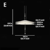 tanie Światła wysp-2 światła 50 cm Pojedynczy projekt Lampy widzące Szkło Akryl Wielowarstwowy Galwanizowany Malowane wykończenia Nowoczesny Styl skandynawski 85-265V