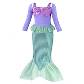 economico Costumi per bambine-Sirena Principessa Vestito Costume per festa a tema Film Cosplay for Ragazze Bambini Halloween Carnevale Mascherata Vacanza Feste Ferie