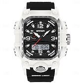cheap Digital Watches-SANDA Men Digital Watch Creative Large Dial Outdoor Sports Luminous Stopwatch Alarm Clock Countdown Silicone Gel Silicone Watch