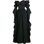 お買い得  ドレス-レトリ／ヴィンテージ 中世 ルネッサンス フロア丈 ドレス エルフ 仮装 女性用 ハロウィーン カーニバル マスカレード ルネッサンスフェア レトロテーマパーティー 大人 ドレス