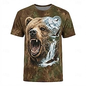  Per uomo Animale Divertente Maglietta Manica Corta maglietta Stampa 3D Girocollo Camicia Esagerato Designer Feste Ferie Viola Arancione Marrone Estate Primavera Abbigliamento S M L XL XXL XXXL