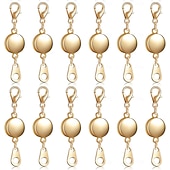 levne umění, řemesla a šití-Balení 12 magnetických zapínání a sponek na náhrdelníky. Prodlužovač šperků na náhrdelník se silným magnetem. Magnetická spona na náhrdelník pro výrobu šperků, náhrdelníků a náramků. Zlaté a stříbrné