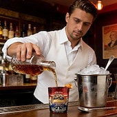 economico 250° Anniversario degli Stati Uniti-Bicchiere da whisky con bandiera e aquila per il 250° anniversario degli Stati Uniti, bottiglia da whisky edizione 1776-2026, 12 once per liquori, regalo patriottico per veterani militari per uomini,